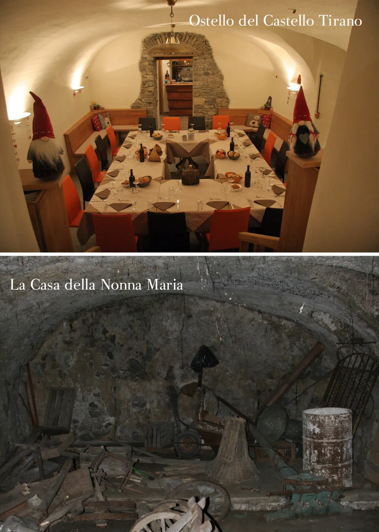Sala colazioni — prima e dopo