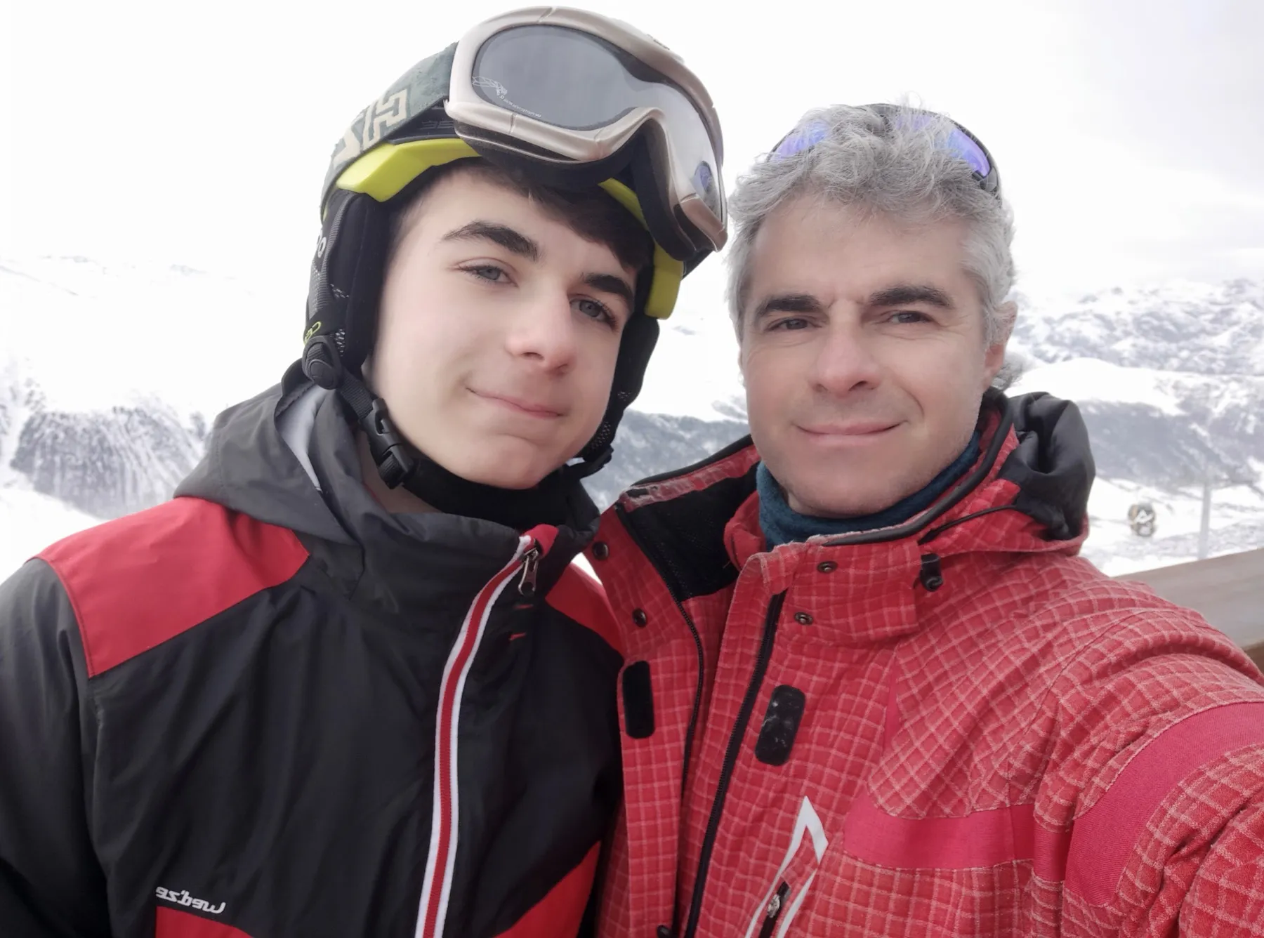 Andrea e Samuele sugli sci