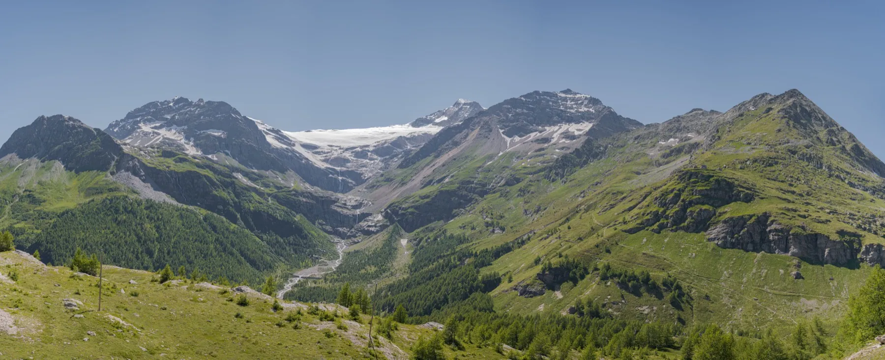 Ghiacciaio del Palù visto da Alp Grum